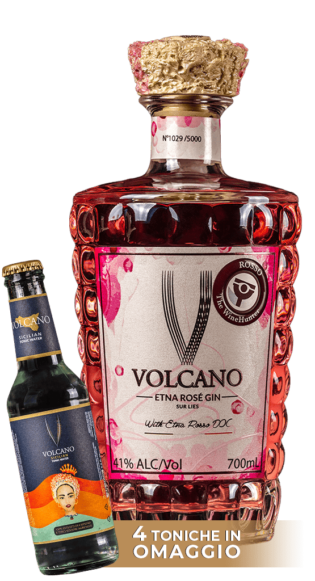 bottiglia gin rosè + 4 toniche